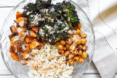 Image for Roasted Sweet Potato and Broccoli Rice Bowls