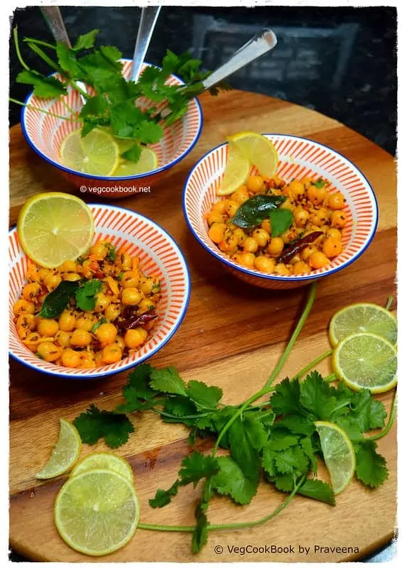 Image for Thalimpu Senagalu / Chana Tadka / Seasoned Chickpeas