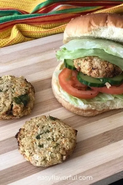 Image for The Ultimate Air Fryer Veggie Chickpea Burger (Vegan) I easyflavorful