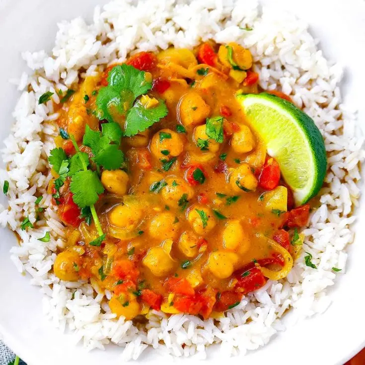 Image for Chickpea Curry with Coconut Milk and Tomato (Vegan)