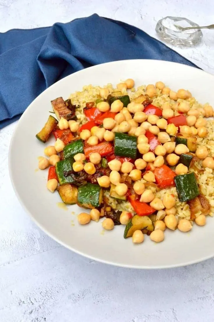 Image for Freekeh With Chilli Chickpeas and Herbed Vegetables