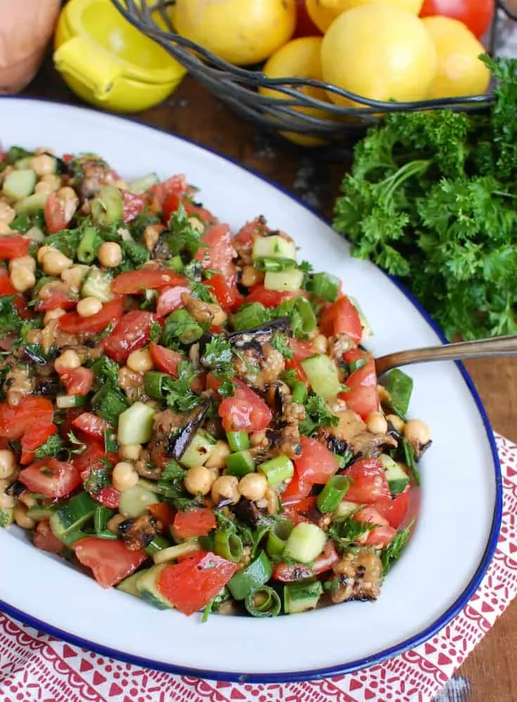 Image for Mediterranean Eggplant Chickpea Salad