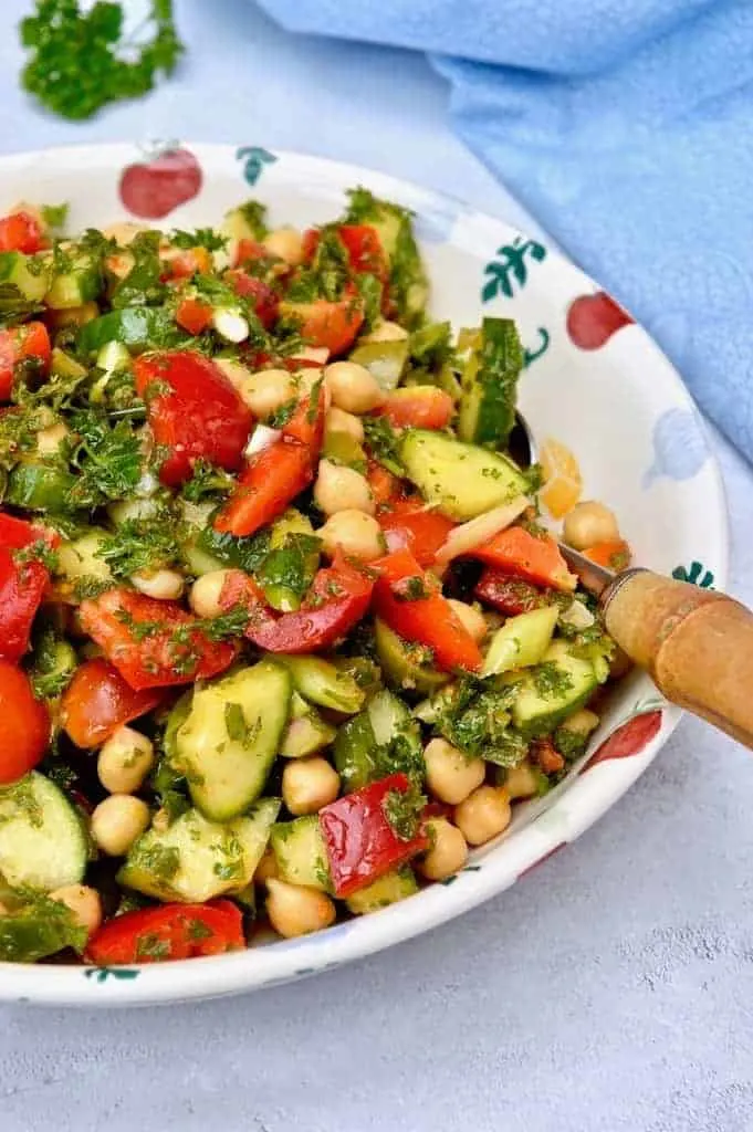 Image for The Best Chickpea Salad (Middle Eastern Balela Salad)