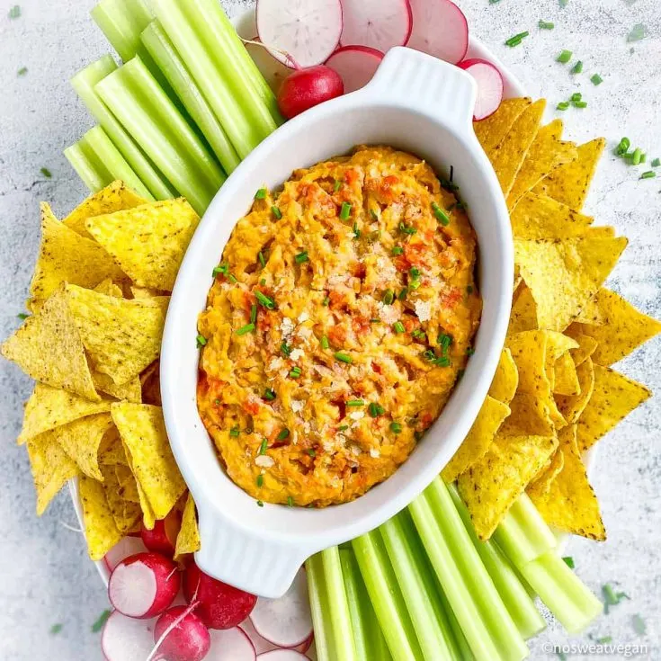 Image for Buffalo Chickpea Dip (Vegan + Oil-free)