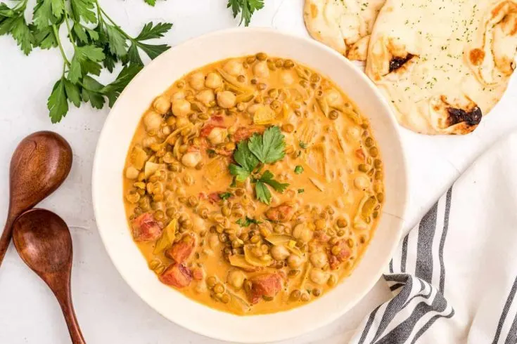 Image for Chickpea and Lentil Curry with Coconut Milk