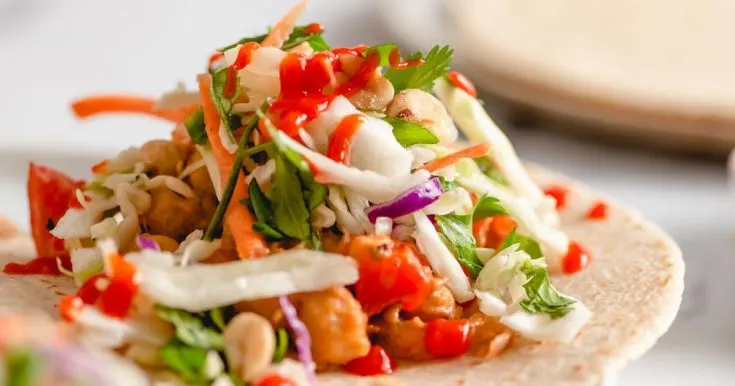 Image for Easy Peanut Chickpea Tacos
