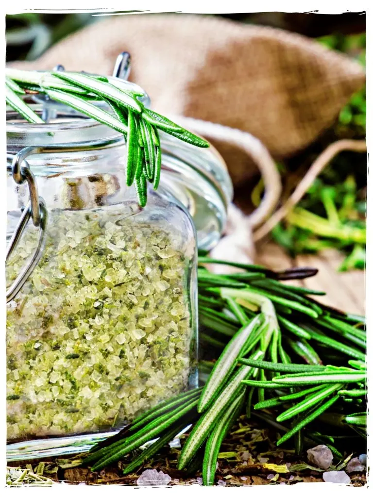 make your own homemade rosemary salt gourmet finishing salt from planted365