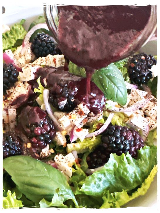 Blackberry Basil Vinaigrette Recipe Healthy Vegan Plant Based Planted365