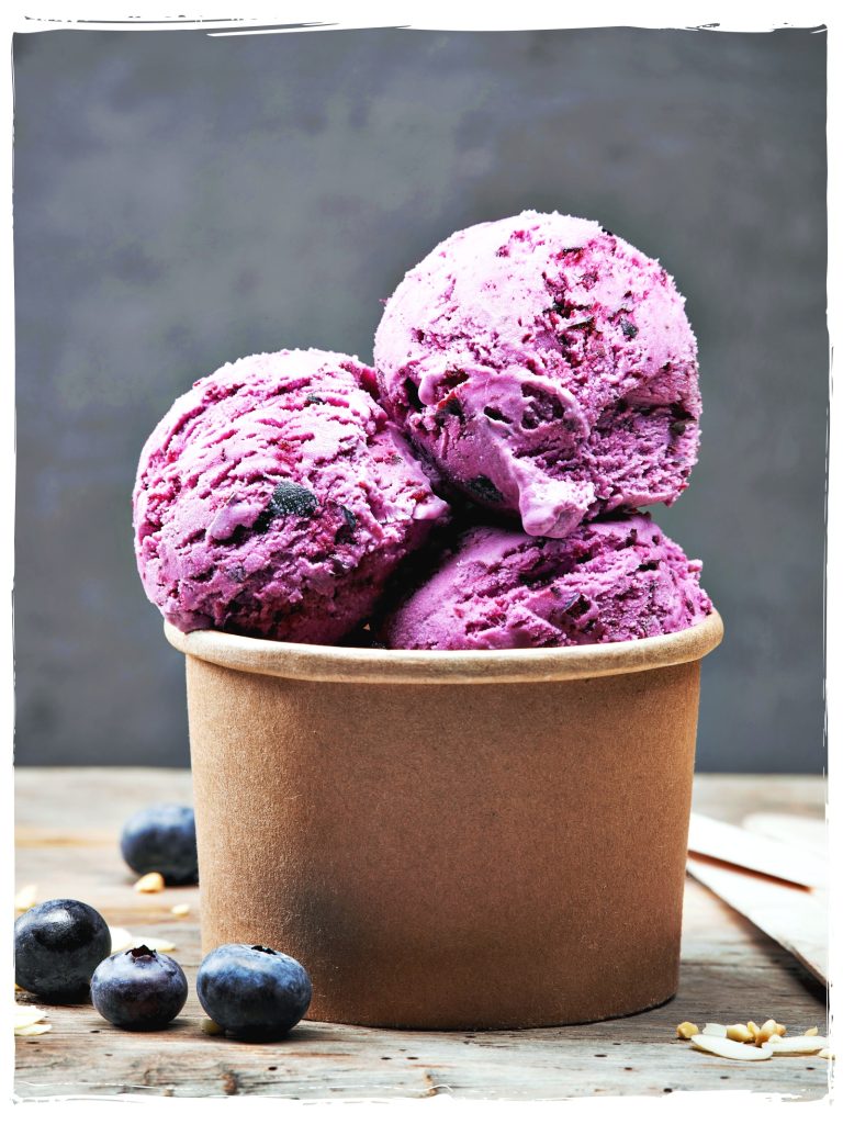 Lavender Blueberry Frozen Yogurt in the Ninja Creami Vegan Plant Based Recipe Planted365